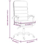 vidaXL Fauteuil de massage inclinable de bureau gris similicuir