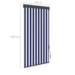 vidaXL Store roulant d'extérieur 100x250 cm Bleu et blanc