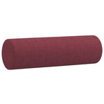 vidaXL Ensemble de canapés 3 Pièces avec coussins rouge bordeaux tissu