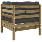 vidaXL Salon de jardin avec coussins 10 Pièces bois de pin imprégné