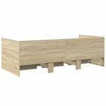 vidaXL Lit de jour et tiroirs chêne sonoma 100x200 cm bois ingénierie
