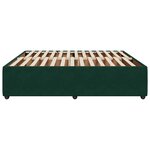 vidaXL Cadre de lit sans matelas vert foncé 180x200 cm velours