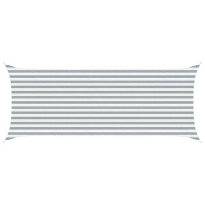 vidaXL Voile d'ombre Gris clair et blanc 2 x 5 m