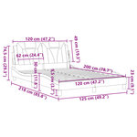 vidaXL Cadre de lit sans matelas blanc 120x200 cm similicuir