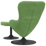 vidaXL Chaise Œuf avec Pouf Vert clair 63 x 73 x 90 cm Velours
