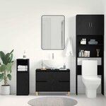 vidaXL Meuble de Lavabo de Salle de Bain Chêne noir 80 x 33 x 60 cm