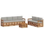 vidaXL Ensembles de canapés 8 pc Gris Naturel et Clair