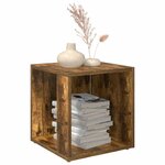 vidaXL Tables d'appoint 33 x 33 x 34 cm Engineered Wood Chêne fumé