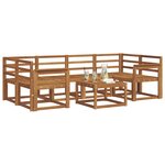 vidaXL Ensemble de canapés d'extérieur 7 Pièces Naturel