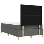 vidaXL Lit Box Spring avec Matelas & Banc Gris Foncé 120x190 cm Tissu