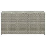 vidaXL Boîte de rangement de jardin résine tressée 100x50x50 cm gris