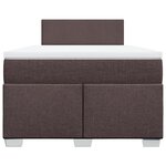 vidaXL Sommier à lattes de lit et matelas marron foncé 120x190cm tissu