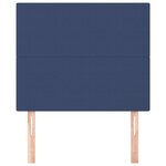 vidaXL Tête de lit Bleu 100x5x118/128 cm Tissu