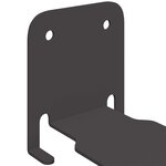 vidaXL Étagère Flottante Invisible 4 Pièces Noir 6 x 11 x 6.5 cm Métал