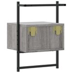 vidaXL Table de chevet murale 2 Pièces sonoma gris 35x30x51 cm
