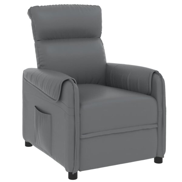 vidaXL Fauteuil inclinable Gris Similicuir