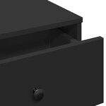 vidaXL Table basse noir 60x45x31 cm bois d'ingénierie