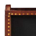 vidaXL Chaise de relaxation pliable Marron Cuir véritable