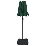 vidaXL Parasol de jardin à double tête avec LED vert 316x145 cm