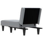 vidaXL Chaise longue gris clair tissu
