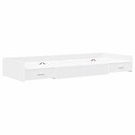 vidaXL Cadre de lit avec rangement avec tête de lit Blanc 100 x 200 cm