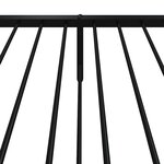 vidaXL Cadre de lit métal sans matelas avec pied de lit noir 75x190 cm