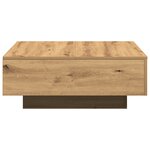 vidaXL Table basse Chêne artisanal 80x80x31 cm Bois d'ingénierie