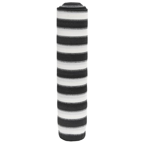 vidaXL Filet brise-vue anthracite et blanc 1 5x10 m PEHD 195 g/m²