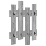 vidaXL Porte-manteau mural avec stockage Gris sonoma 60 x 3 x 82 cm