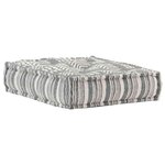 vidaXL Pouf modulaire Gris rayé Tissu
