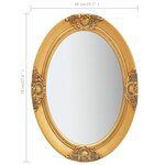 vidaXL Miroir mural style baroque 50x70 cm Doré