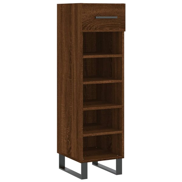 vidaXL Meuble à chaussures chêne marron 30x35x105 cm bois d'ingénierie