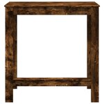 vidaXL Table de bar chêne fumé 102x50x103 5 cm bois d'ingénierie