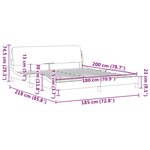 vidaXL Cadre de lit Dover marron 180x200 cm similicuir
