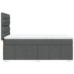 vidaXL Sommier à lattes de lit avec matelas Gris foncé 90x200 cm Tissu