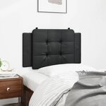 vidaXL Coussin de tête de lit Zadar noir 90 cm similicuir
