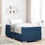 vidaXL Cadre de lit avec matelas Bleu 80 x 200 cm tissu