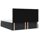 VidaXL Cadre de lit ottoman avec matelas noir 200x200cm velours