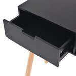 vidaXL Table console Bois de pin massif 80 x 30 x 72 cm Noir