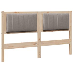 vidaXL Tête de lit capitonnée Marron 135 cm Pin massif