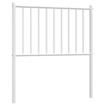 vidaXL Tête de lit métal blanc 75 cm