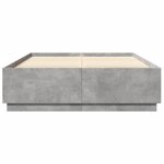 vidaXL Cadre de lit gris béton 150x200 cm bois d'ingénierie