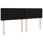 vidaXL Sommier à lattes de lit avec matelas Noir 140x190 cm Tissu