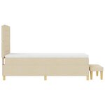 vidaXL Lit à ressorts avec matelas Crème 100 x 200 cm tissu