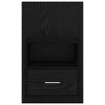 vidaXL Cabinet de chevet avec tiroir 2 Pièces Chêne noir 50 x 32 5 x 80cm
