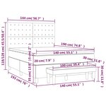 vidaXL Sommier à lattes de lit et matelas Bleu foncé 140x190cm Velours