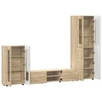 vidaXL Ensemble meuble TV FLORIN Chêne Sonoma Bois d'ingénierie