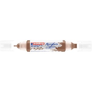 Marqueur acryl 3d dble pointe 5400 noisette 2-3 mm  5-10 mm x 5 EDDING
