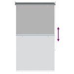 vidaXL Store roulant extérieur protection UV Gris clair Polyester