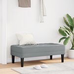 Banc vidaXL Gris clair 113x57x39 cm Tissu